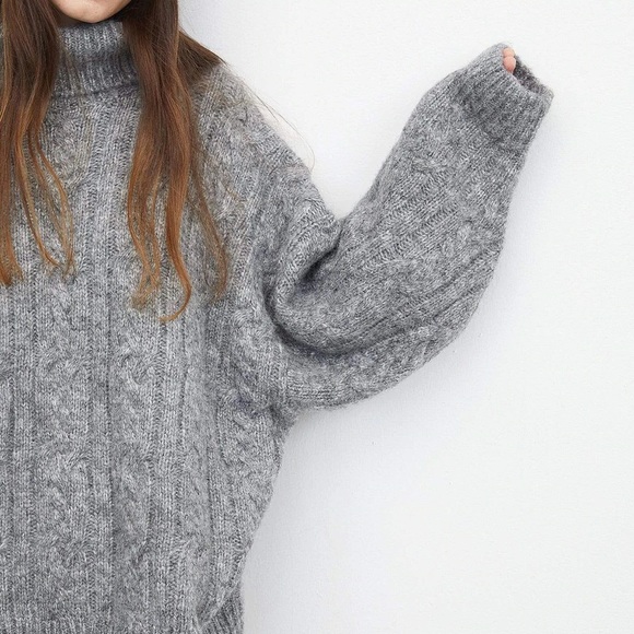 grey turtleneck - Picture 2 of 2